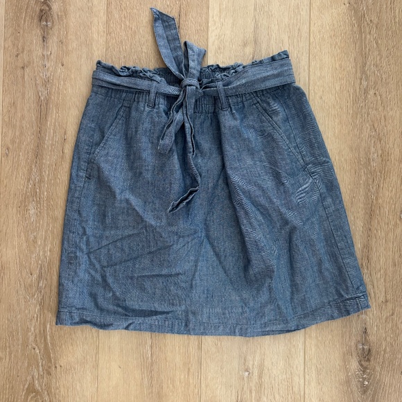 J Crew Jean Skirt Medium with Tie - Picture 1 of 3